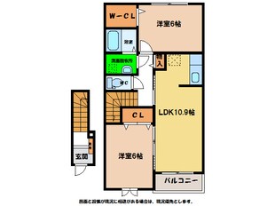 シェルブルーBの物件間取画像